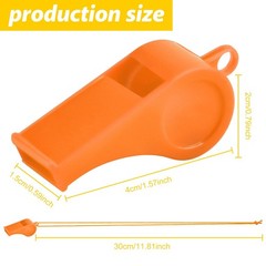 50 Pieces Plastic Whistles with Lanyard Loud Crisp Sound Whistles Bulk for Sc…