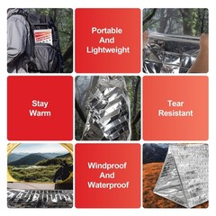 Rasupro 9 Pack Emergency Blankets Outdoor Survival Emergency Insulated Gear