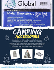Thermal Emergency Rescue Space Mylar Blanket 84 x 52