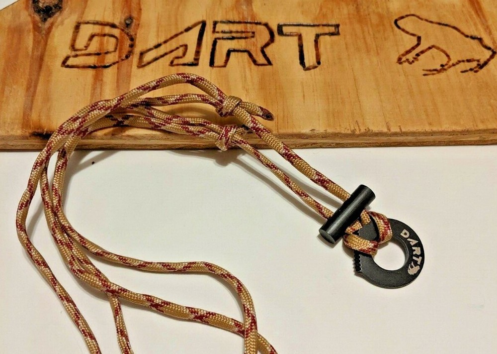 Paracord Survival Necklace w/Flint & BONUS Black Sun-glass case *Multi Color*