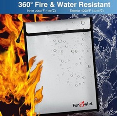 Fireproof & Waterproof Document Bag Set (3-Pack)