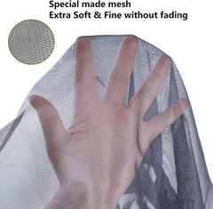 Mosquito Head Net Hat with Hidden Mesh Mask – UPF 50+ Sun Protection Safari Buck