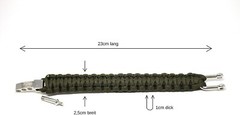 Survival Paracord Bracelet Pink 550 – Stainless Steel Clasp – Includes Spare Screw