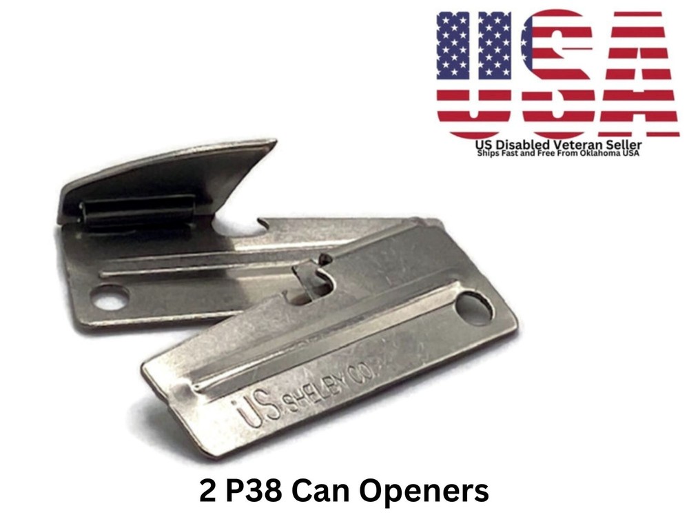 2 Each Military Spec. P38 Can Opener Stainless Steel Made In The USA Ships Free