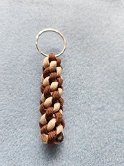 Paracord Keychain Spiral Chocolate/Tan