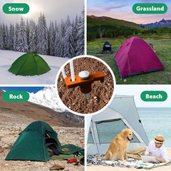 Eurmax USA 10-Pack Secure Protection Galvanized Tent Stakes,Rust-Proof Steel Can