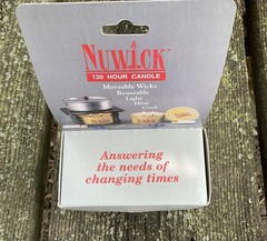 NUWICK Large 120 Hour Candle Moveable Wicks Reusable Light Heat Cook