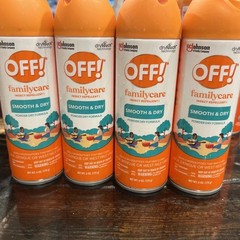 4 Pack OFF Family Care Insect Repellent Spray Smooth & Dry Powder Formula 6oz !
