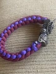 Paracord Bracelet brass Dragon Head clasp fantasy steampunk