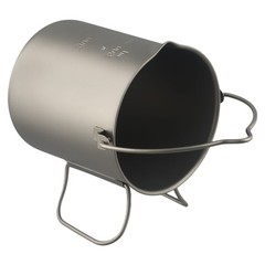 Sleek and Functional Titanium Coffee Cup for Traveling and Backpacking
