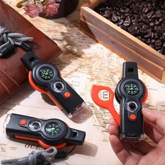 12 Pack Emergency Survival Whistle with Compass & Lanyard – Outdoor Safety Tool