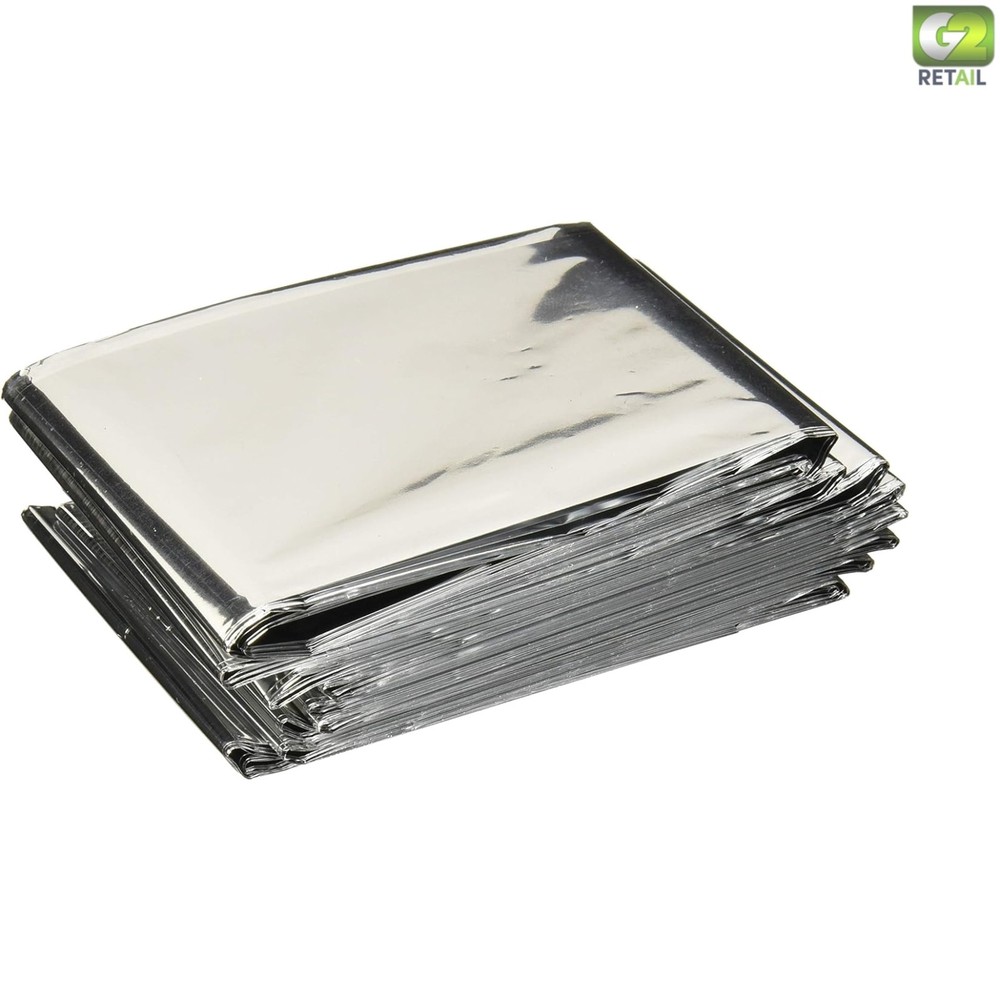 Compact 10-Pack of Mylar Emergency Blankets: Essential for Outdoor Preparedness