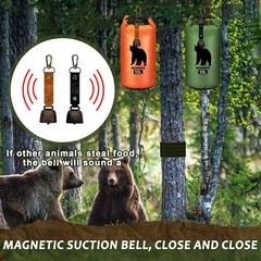 2 Pcs 10L Waterproof Bear Bags with 4 Nylon Ropes, 4 Clips & 2 Rock Pockets &…