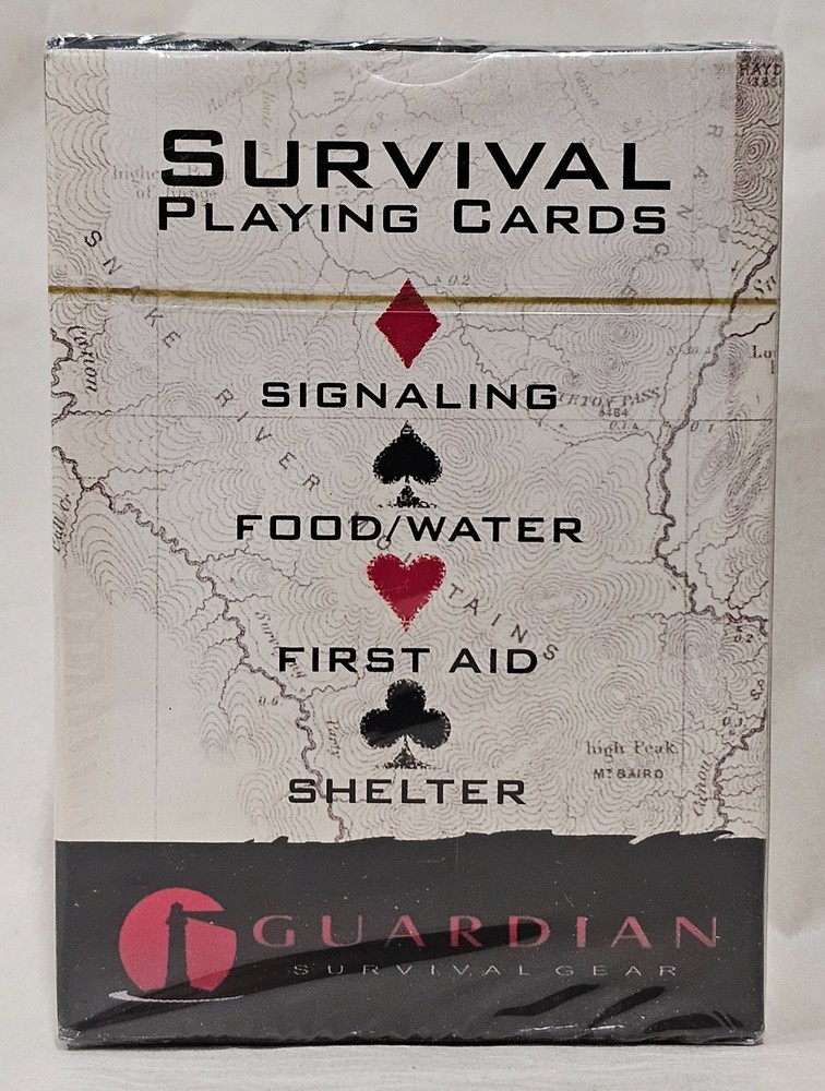 Guardian Survival Gear Playing Cards – Signaling, Food Water, First Aid, Shelter
