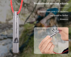 Loudest Titanium Emergency Whistle with Lanyard for Camping Hiking Sports Tranin