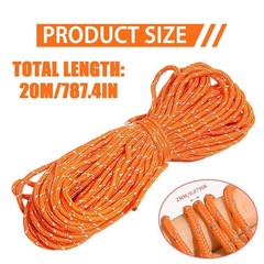 2mm Reflective Thin Paracord Rope – 65ft Dyneema Guy Lines for Tent, Tarp, Ca…
