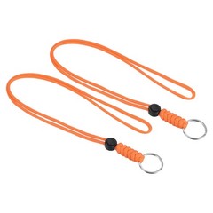 Paracord Lanyard with Keychain 18″, 2pcs Metal Hook Strap, Orange