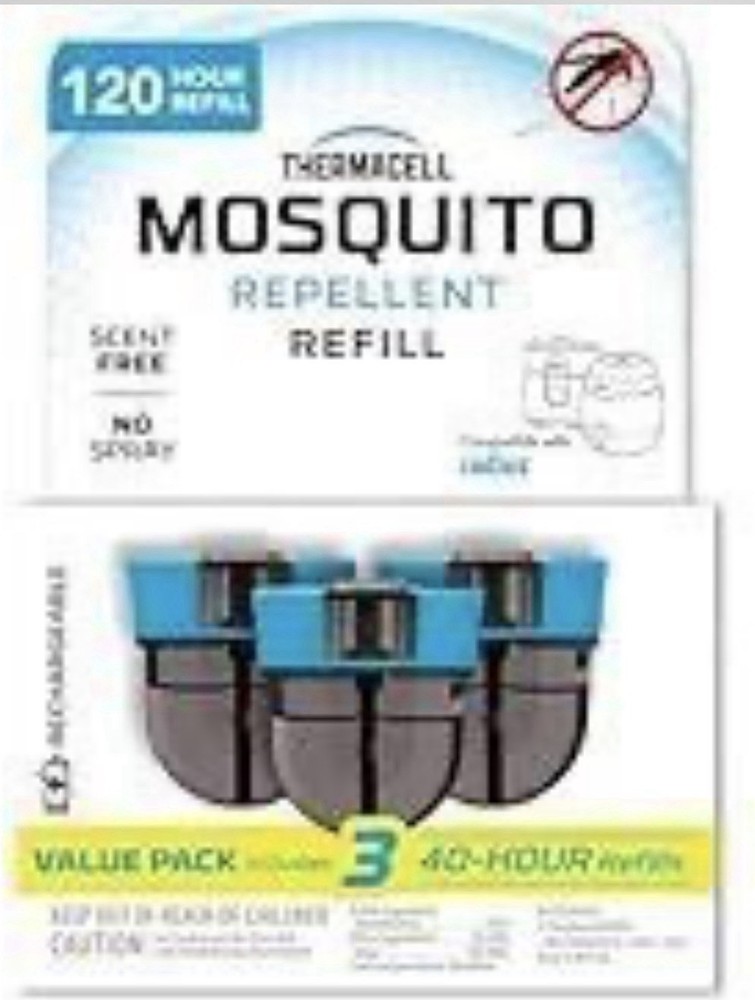 Thermacell Rechargeable Mosquito Repellent Refills, 3-Pack (3 x 40-Hour) Radius