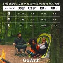 GoWith 2 Pairs Unisex Alpaca Wool Socks, Medium, Brown/Green – 2