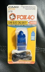(2 pack) Fox 40 Sonik Blast CMG 3-Chamber Pealess Whistle + Lanyard Mix n Match