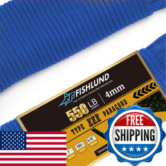 Fishlund Paracord 550 Lb 7 Strand Paracord Rope 250Ft 4Mm Nylon Parachute Cord