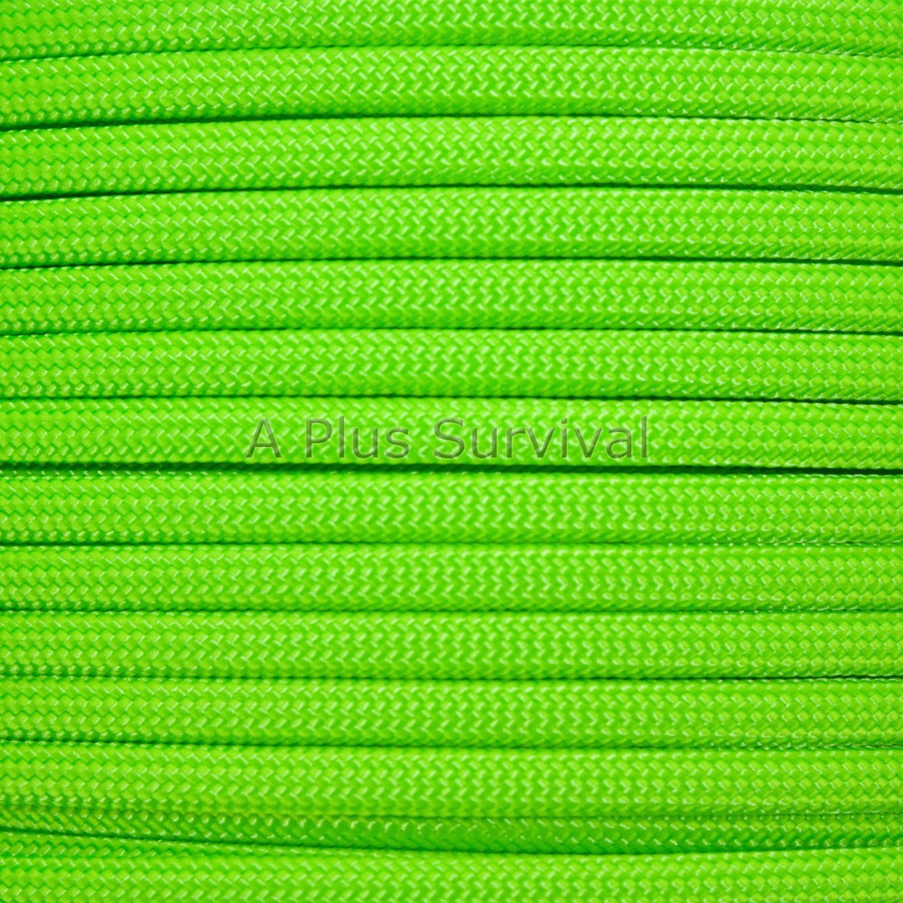 Neon Green Paracord 100 Foot 550 lb 7 Strand Bracelet Camping Survival Rope