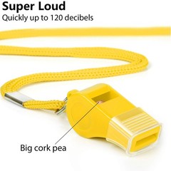 Whistle with Lanyard and Mouth Grip, Super Loud Sports Whistles, Perfect for …