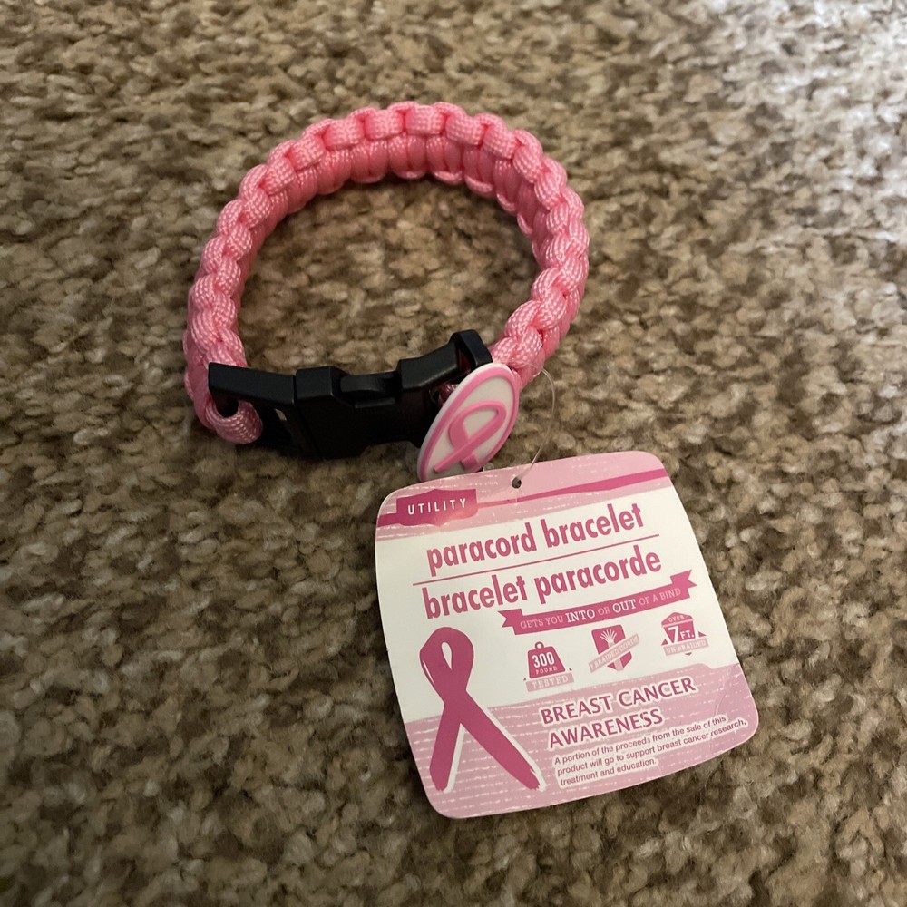 Utility Paracord Bracelet Bracelet Paracorde Breast Cancer Awareness
