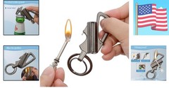 Permanent Match Lighter, 3-in-1 Survival Fire Starter Kit with Bottle Opener …