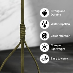 VITALUXE Paracord 550, 4mm, 7 Triple Strands Utility Rope, Parachute Cord for…