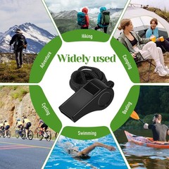 100 Pcs Coach Whistle with Lanyard, Plastic Emergency Whistle Bulk Loud Sound…