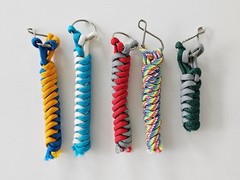 Paracord Crafts Lot (27 Bracelets, 5 Keychains, 1 Dog Collar)