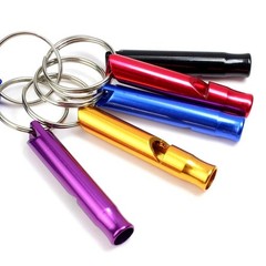 DDJYP Pack of 8 Extra Loud Emergency Whistle Keychain Medium, Multicolor