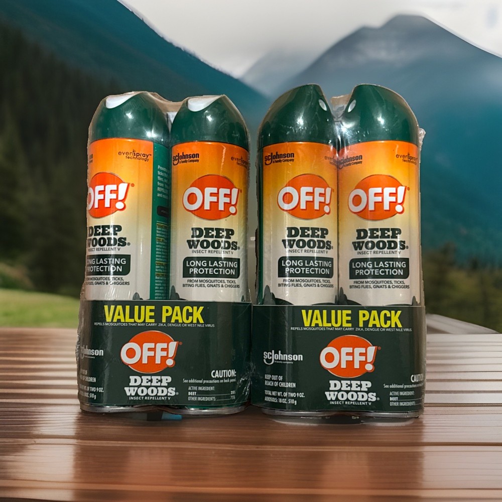 OFF! Deep Woods Insect Repellent Long Lasting Protection – (4 pack) 9 Oz Cans