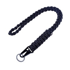 Heavy Duty 550 Paracord Neck Lanyard Keychain for Outdoor Survival & ID Cards