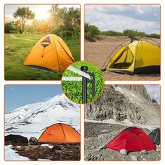Eurmax USA 8-Pack Secure Protection Galvanized Tent 10inch(8PCS), Black