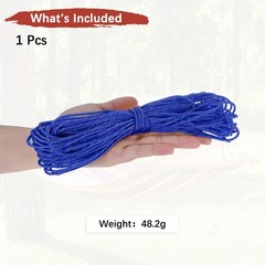 1PCS 2 mm 66FT Reflective Guyline Camping Paracord 3 Strands, Sapphire Blue