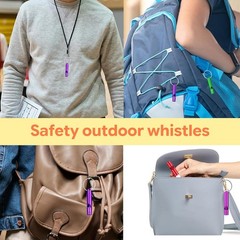 200 Pcs Waterproof Aluminum Alloy Signal Whistles Bulk with Keychain, Precisi…