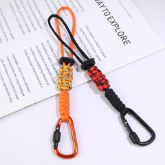 2Pcs Paracord Keychain Lanyard with Aluminum Alloy Clip, for Water Bottle, Key,