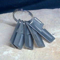 Set of 5 Can Opener P-38 USGI Military Shelby Co John Wayne + Key Chain Ring
