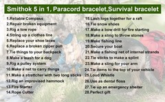 Paracord Survival Bracelet-Length Adjustable,Loud Whistle Emergency Compass