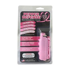 Pepper Defense 4-PACK Pink Pepper Spray Finger Grip Holster w/Belt Clip UV DYE