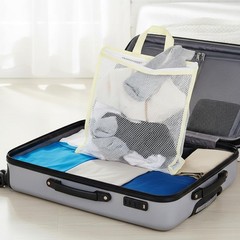 2 Pcs Hanging Laundry Bag Small Mesh for Washing Medium, White