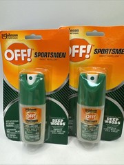 (2) OFF Sportsmen Insect Repellent Deep Woods 1oz Pump Spray Mosquito COMBINESHI