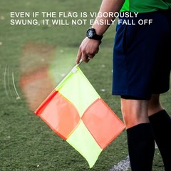 Soccer Referee Kit 2 Pcs Checkered Linesman Soccere Flags, Red Yellow Ref Cards