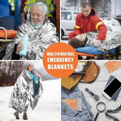 Durable Emergency Mylar Space Blankets – 4-Pack for Camping & Hiking Preparation