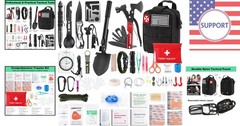 Advanced 256-Piece Survival Kit with First Aid Essentials – Molle Pouch Included