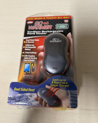 GO WARMER Black Cordless Rechargeable Hand Warmer Dual-Sided Heat 8Hr 3-Setting