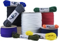 Type III 550lb nylon paracord 25 ft 4mm solid, camo, reflective colors outdoo…