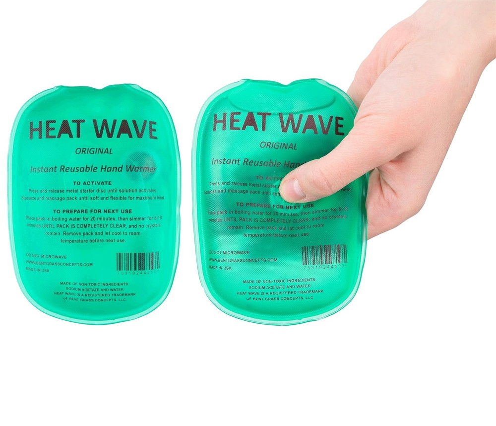 Heat Wave HW35 Click Heat Reusable Hand Warmers 2-Pack 3″ x 5″
